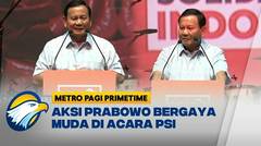 Aksi Prabowo Bergaya Muda di Acara PSI