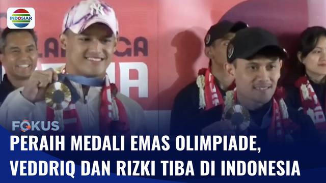 Dua Atlet Indonesia Peraih Medali Emas Olimpiade Paris 2024 Tiba di Tanah Air | Fokus