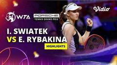 Semifinal: Iga Swiatek vs Elena Rybakina - Highlights | WTA Porsche Tennis Grand Pix 2024