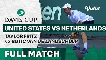Full Match | Grup D: United States vs Netherlands | Taylor Fritz vs Botic van de Zandschulp | Davis Cup 2022