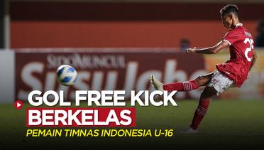Gol Free Kick Berkelas Pemain Timnas Indonesia U-16 pada Laga Semifinal Piala AFF U-16