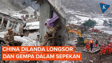 Tanah Longsor dan Gempa Bertubi-tubi Hantam China dalam Sepekan