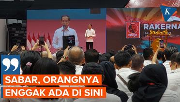 Enggan Sebut Capres Jagoannya di Rakernas Projo, Jokowi: Orangnya Enggak Ada di Sini