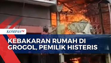Kebakaran Rumah Semipermanen di Grogol, 14 Unit Mobil Damkar Diterjunkan ke Lokasi