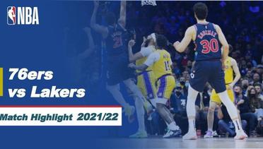 Match Highlight | Philadelphia 76ers vs Los Angeles Lakers | NBA Regular Season 2021/22