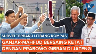 Survei Litbang Kompas: Elektabilitas Ganjar-Mahfud dan Prabowo-Gibran Bersaing Ketat di Jateng