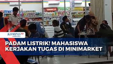 Lampung Padam Listrik! Mahasiswa Kerjakan Tugas di Minimarket