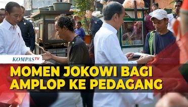 Momen Jokowi Bagi Amplop dan Dengar Curhat Pedagang Pasar
