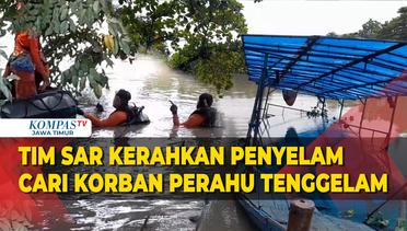 Petugas Gabungan Terjunkan Tim Penyelam Cari 1 Korban Perahu Tenggelam di Sungai Brantas Surabaya