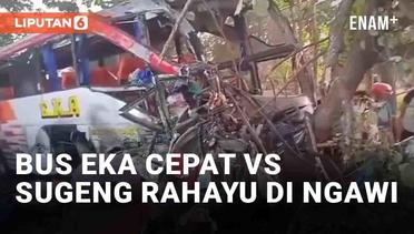 Kecelakaan Maut Bus Eka Cepat vs Sugeng Rahayu di Ngawi, Hindari Pejalan Kaki Hingga Tewaskan 4 Orang