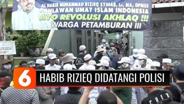 Pemanggilan Habib Rizieq oleh Polisi Sempat Diadang oleh Massa FPI di Petamburan | Liputan 6