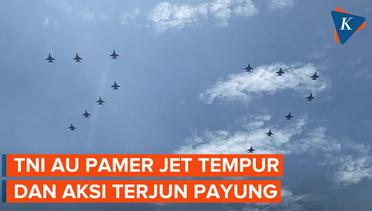 Momen Atraksi Udara Saat Geladi Bersih HUT ke-77 TNI AU