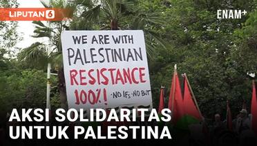 Ribuan Orang Gelar Aksi Solidaritas untuk Palestina Didepan Kedubes Amerika Serikat