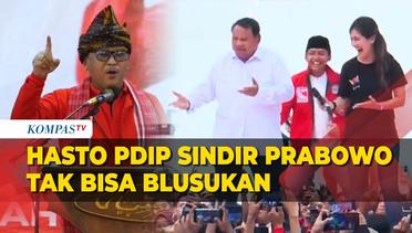 Sekjen PDIP Hasto Sindir Prabowo Tak Bisa Blusukan Gaya Jokowi