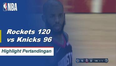 NBA | Cuplikan Hasil Pertandingan : Rockets 120 vs Knicks 96
