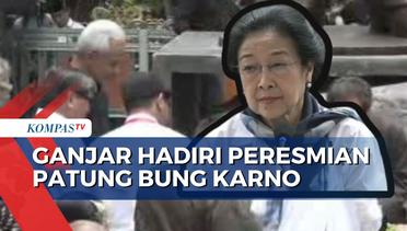 Capres Ganjar Dampingi Megawati Resmikan Patung Bung Karno di Omah Petruk