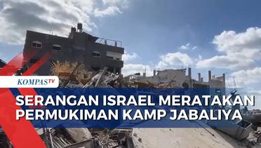 Serangan Israel Meratakan Permukiman Kamp Jabaliya di Gaza, 6 Orang Terluka