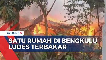 Akibat Bakar Sampah, Sebuah Rumah Semi Permanen di Bengkulu Hangus Terbakar