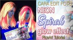 Cara Edit Foto Efek Neon Spiral  - Picsart Tutorial