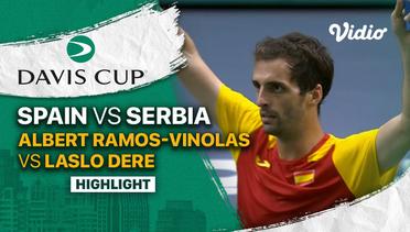 Highlights | Grup B: Spain vs Serbia | Albert Ramos-Vinolas vs Laslo Dere | Davis Cup 2022