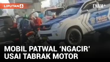 Mobil Patwal Polisi Tabrak Pemotor Saat Mengawal Rombongan di Makassar
