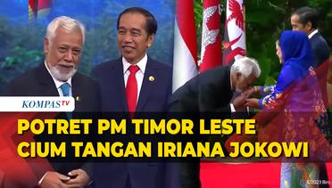 Potret PM Timor Leste Xanana Cium Tangan Iriana Jokowi saat Hadiri KTT ke-43 ASEAN Jakarta