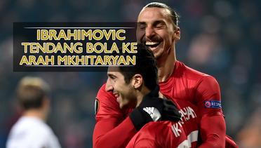 Ibrahimovic Tendang Bola ke Arah Mkhitaryan untuk Ganggu