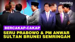 Seru Momen Prabowo & PM Malaysia Bercakap-cakap Bikin Sultan Tajir Brunei Tertawa