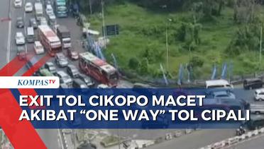 Antrean Kendaraan Terjadi di Exit Tol Cikopo Imbas One Way Tol Cipali Arah Jakarta