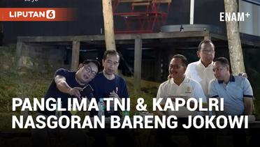 Presiden Jokowi Makan Nasi Goreng di IKN Bareng Kapolri, Panglima TNI & Ridwan Kamil