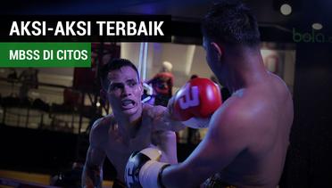 Aksi-aksi Terbaik Mahkota Boxing Super Series di Citos