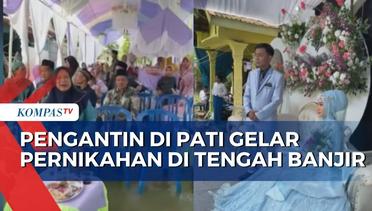 Sepasang Pengantin Ini Tetap Gelar Pesta Pernikahan Walau Direndam Banjir
