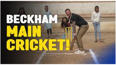 Berkunjung ke India, David Beckham Jajal Olahraga Cricket Bersama Anak-anak