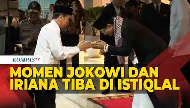 Momen Jokowi dan Ibu Iriana Tiba di Masjid Istiqlal Jakarta, Disambut Imam Besar Nasaruddin Umar