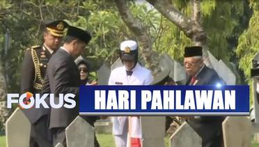 Peringati Hari Pahlawan, Jokowi dan Ma'ruf Amin Tabur Bunga di TMP Kalibata - Fokus