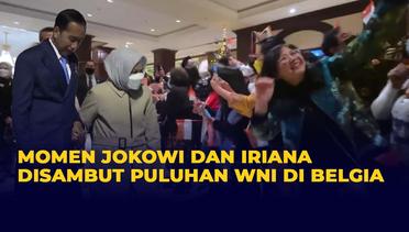 Momen Jokowi dan Iriana Disambut Puluhan WNI di Belgia