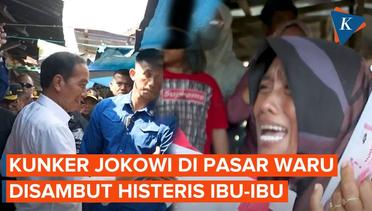 Momen Ibu-ibu Histeris Sambut Jokowi di Penajam Paser Utara