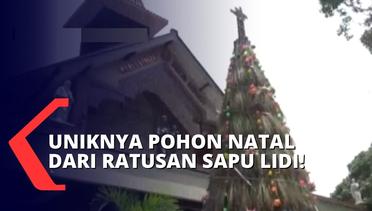 Unik! Pohon Natal Setinggi 7 Meter di Klaten Terbuat dari 750 Buah Sapu Lidi, Ini Filosofinya