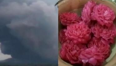 Hujan Abu Vulkanik Gunung Sinabung hingga Sajian Berbuka Es Cendol Bunga Mawar