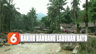 Ratusan Warga Desa di Labuhan Batu Terisolasi Akibat Banjir Bandang