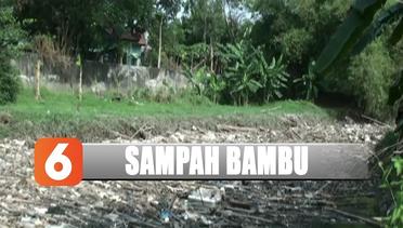 Ribuan Kubik Sampah Bambu Tutupi Kali Cikeas Bekasi - Liputan 6 Siang