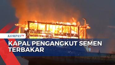 Kapal Pengangkut Semen Terbakar saat Hendak Berlayar di Pelabuhan Sunda Kelapa!