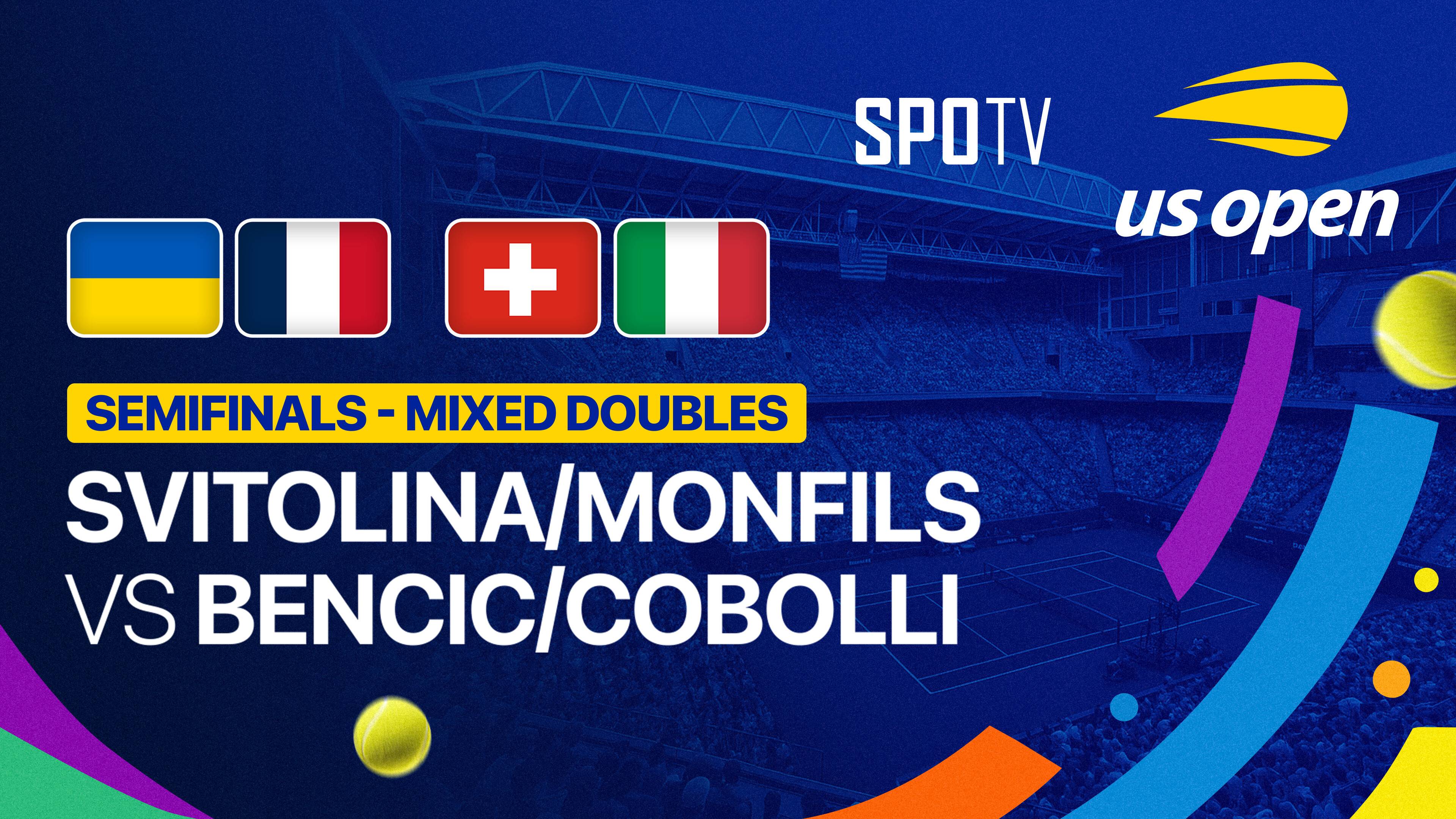 Elina Svitolina/Gael Monfils vs Belinda Bencic/Flavio Cobolli - Mixed Doubles Semifinals | US Open 2026