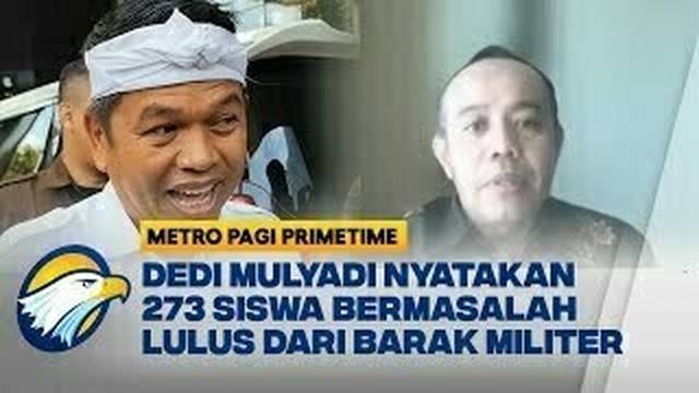 273 Siswa Bermasalah Keluar Barak Militer, KDM Minta KPAI Bantu Bina - [Metro Pagi Primetime]
