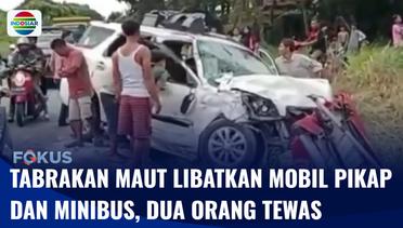 Kecelakaan Maut Libatkan Mobil Pikap dan Minibus di Jalan Lampung Utara, Dua Orang Tewas | Fokus
