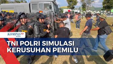 TNI Polri Simulasi Kerusuhan Pemilu