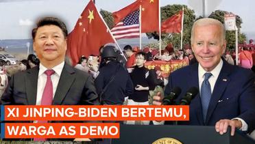 Warga AS Demo hingga Bentrok Jelang Pertemuan Xi Jinping-Biden