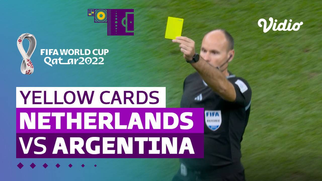 Yellow Cards Moment Quarter Finals Netherlands Vs Argentina FIFA 