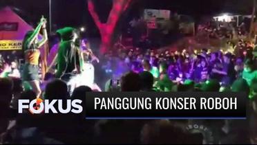 Panggung Konser DJ di Kediri Roboh, Penonton Lagi Asyik Joget Tercebur ke dalam Kolam | Fokus