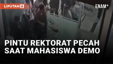 Ricuh! Pelantikan Wakil Dekan Universitas Riau Diwarnai Pecahnya Pintu Kaca Rektorat